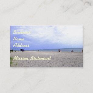 Carte De Visite Marchandise à thème de sable et de plage de Siesta