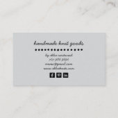Carte De Visite Marchandises Knit artisanales (Dos)