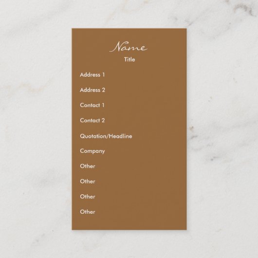 Carte De Visite Marche (Devant)