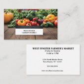 Carte De Visite Marché agricole ou photo CSA (Devant / Derrière)