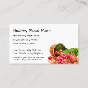 Carte De Visite Marché Alimentaire De La Nature Et De La Santé B