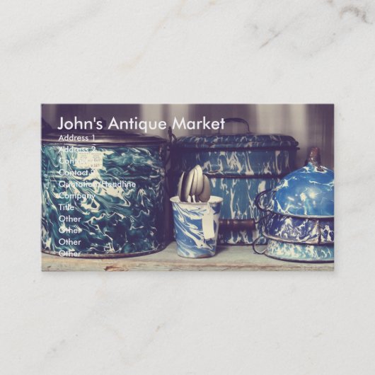 Carte De Visite Marché aux antiquités de John's (Devant)