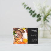 Carte De Visite Marché aux poissons sur fond noir (Debout devant)