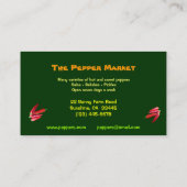 Carte De Visite Marché aux poivrons (Dos)