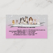 Carte De Visite Marche de chien de chien de chien de garde rose en (Dos)