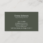 Carte De Visite Marche de Chien de Logo Moderne Corgi (Dos)