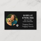 Carte De Visite Marche de chien et assis d'animal de compagnie pro (Devant)