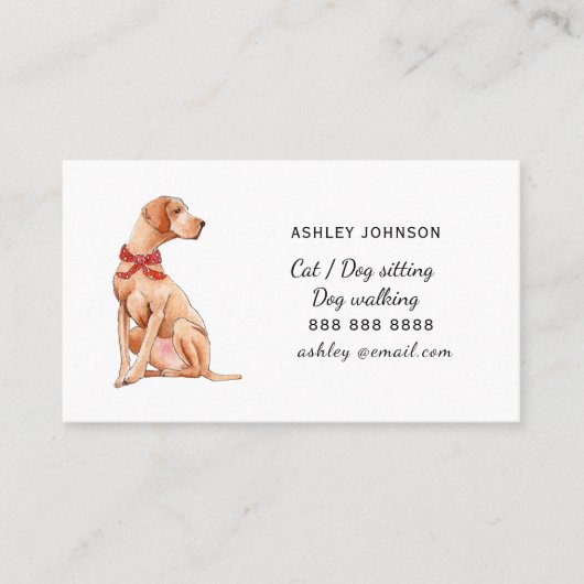 Carte De Visite Marche de chien, Services de pose pour animaux dom (Devant)