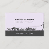 Carte De Visite Marche de Chien Silhouette moderne (Devant)