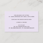 Carte De Visite Marche de Chien Silhouette moderne (Dos)