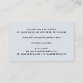 Carte De Visite Marche de Chien Silhouette moderne (Dos)