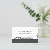 Carte De Visite Marche de Chien Silhouette moderne (Debout devant)