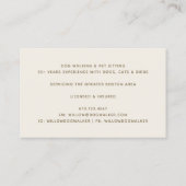 Carte De Visite Marche de Chien Silhouette moderne (Dos)