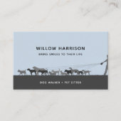 Carte De Visite Marche de Chien Silhouette moderne (Devant)