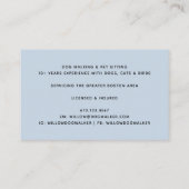 Carte De Visite Marche de Chien Silhouette moderne (Dos)