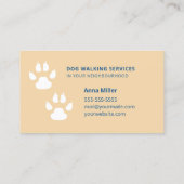 Carte De Visite Marche de chiens mignons / Services de marcheurs (Dos)