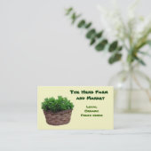 Carte De Visite Marché de ferme d'herbe (Debout devant)