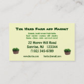 Carte De Visite Marché de ferme d'herbe (Dos)