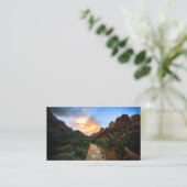 Carte De Visite Marche de la rivière Wild Sunset Desert (Debout devant)