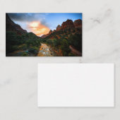 Carte De Visite Marche de la rivière Wild Sunset Desert (Devant / Derrière)