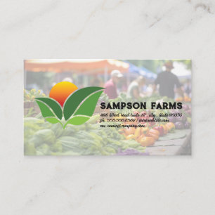 Carte De Visite Marché de producteurs   Logo Nature