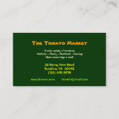 Carte De Visite Marché de tomate (Dos)