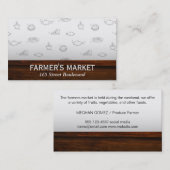 Carte De Visite Marché des agriculteurs (Devant / Derrière)