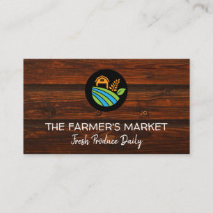 Carte De Visite Marché des agriculteurs   Icône Ferme