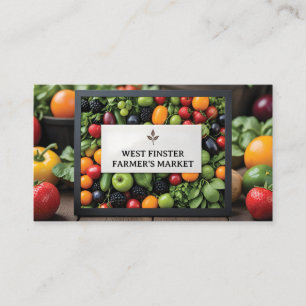 Carte De Visite Marché des fermiers de fruits et de légumes CSA