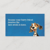 Carte De Visite Marche du chien mignon (Dos)