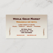 Carte De Visite Marché du grain entier (Dos)