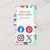 Carte De Visite Marché mexicain de la nourriture et des fruits (Dos)