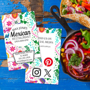 Carte De Visite Marché mexicain de la nourriture et des fruits