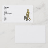 Carte De Visite Marche modèle avec des béquilles (Devant / Derrière)