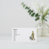 Carte De Visite Marche modèle avec des béquilles (Debout devant)