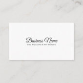 Carte De Visite Marche moderne pour animal de compagnie noir et bl (Dos)