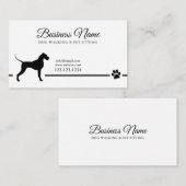 Carte De Visite Marche moderne pour animal de compagnie noir et bl (Devant / Derrière)