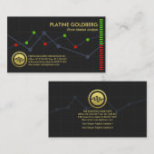 Carte De Visite Marché monétaire de Graph du marché des actions cr (Devant / Derrière)