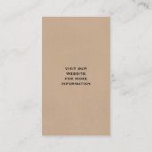 Carte De Visite Marche Moose Silhouette | Extérieur (Dos)