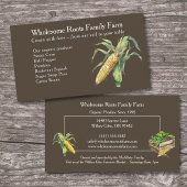 Carte De Visite marché rustique des fermiers d'aquarelle, fermier 