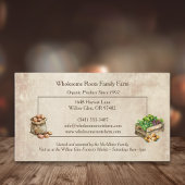 Carte De Visite marché rustique des producteurs d'aquarelle, produ