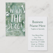 Carte De Visite marchent le chien (Devant / Derrière)