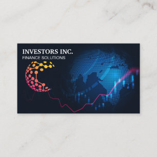 Carte De Visite Marchés financiers mondiaux Logo d'entreprise