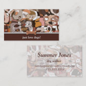 Carte De Visite Marcheur canin fait sur commande de chien de (Devant / Derrière)