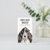 Carte De Visite Marcheur de chien d'aquarelle mignonne (Debout devant)