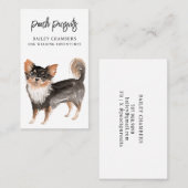 Carte De Visite Marcheur de chien d'aquarelle mignonne (Devant / Derrière)