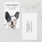 Carte De Visite Marcheur de chien d'aquarelle unique mignonne (Devant / Derrière)