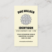 Carte De Visite marcheur de chien en vitrail (Dos)