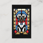 Carte De Visite marcheur de chien en vitrail (Devant)