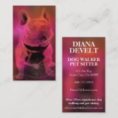 Carte De Visite Marcheur de chien, garde d'enfants d'animal (Devant / Derrière)